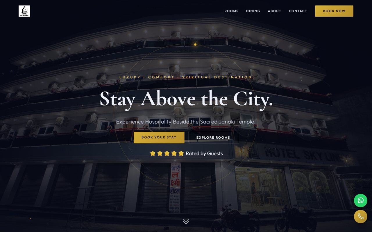 Hotel Skyline - Complete Hotel Management System & Website